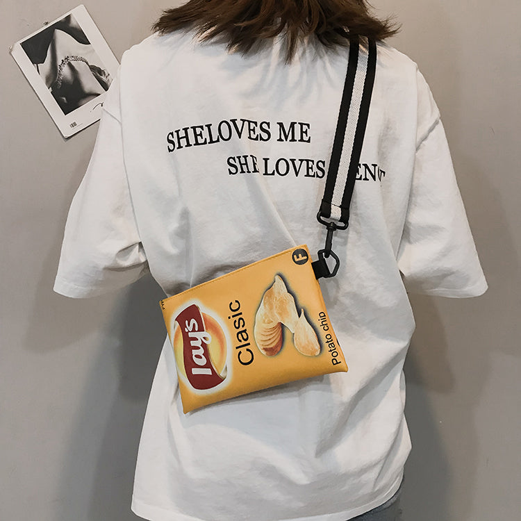 Crisp Chip Bag Novelty Sling Bag