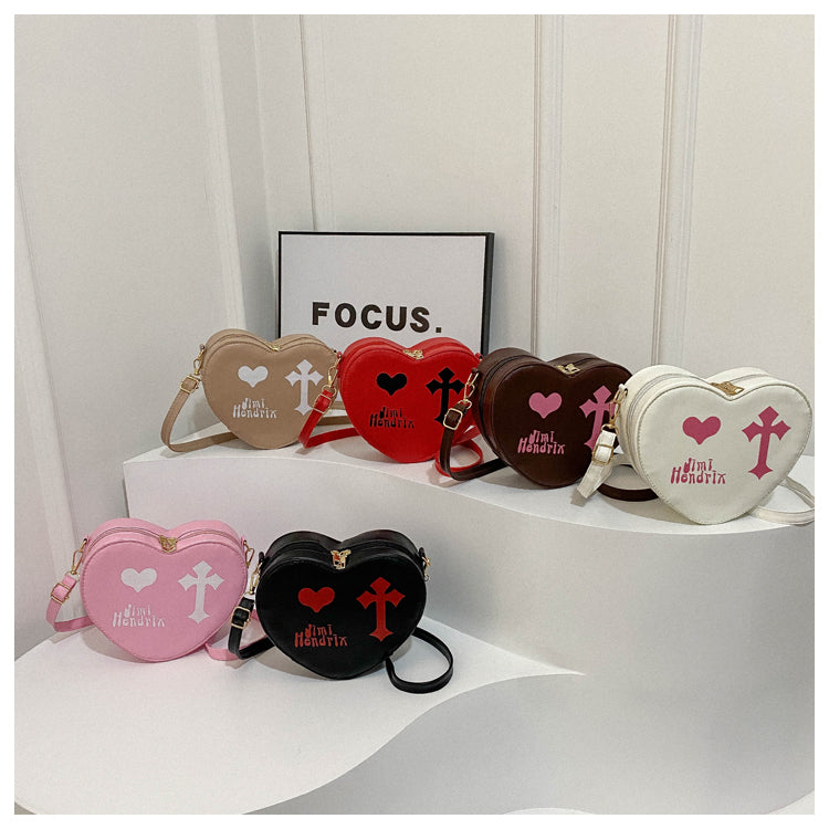 Gothic Heart Crossbody Bag