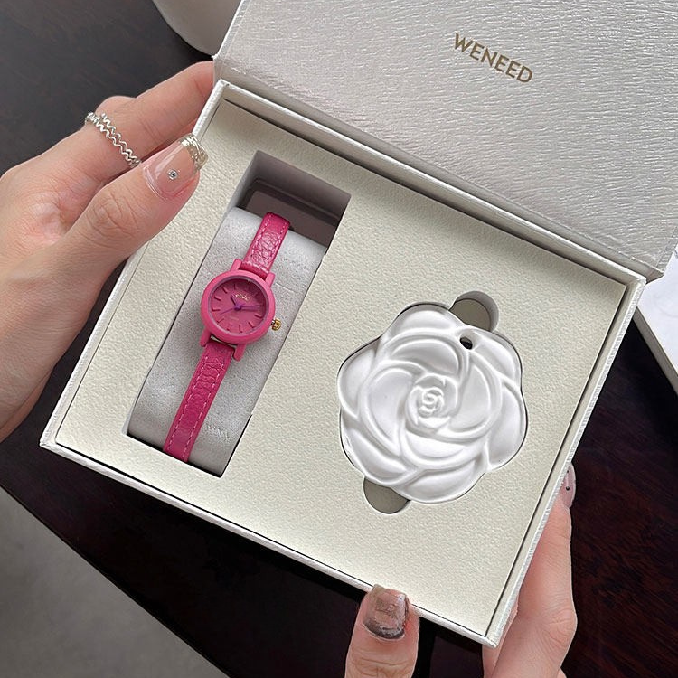 Light Luxury Quartz Watch - Sweet Pink for Daily Wear