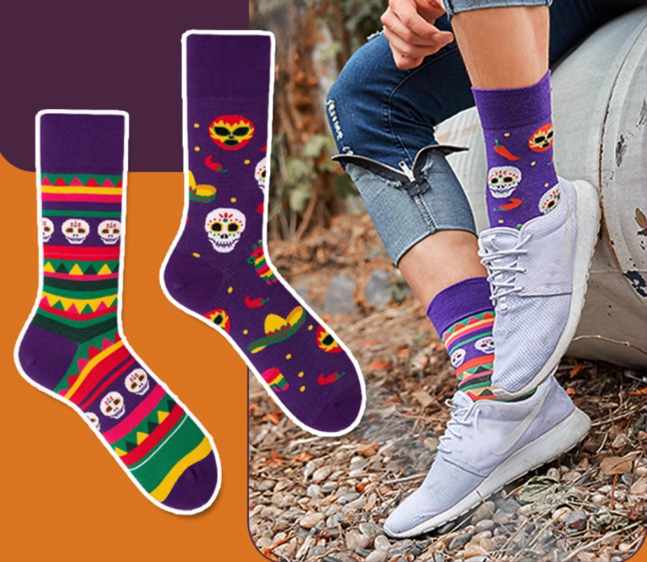 Mismatched Novelty Crew Socks