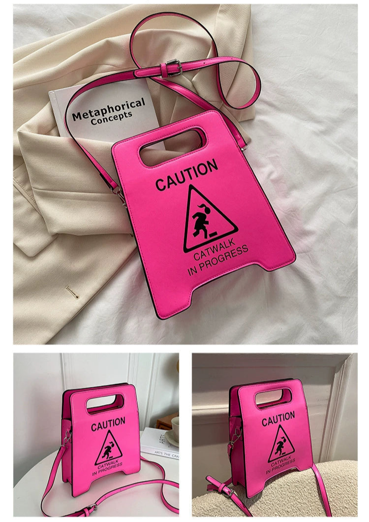 CAUTION Sign Mini Crossbody Bag