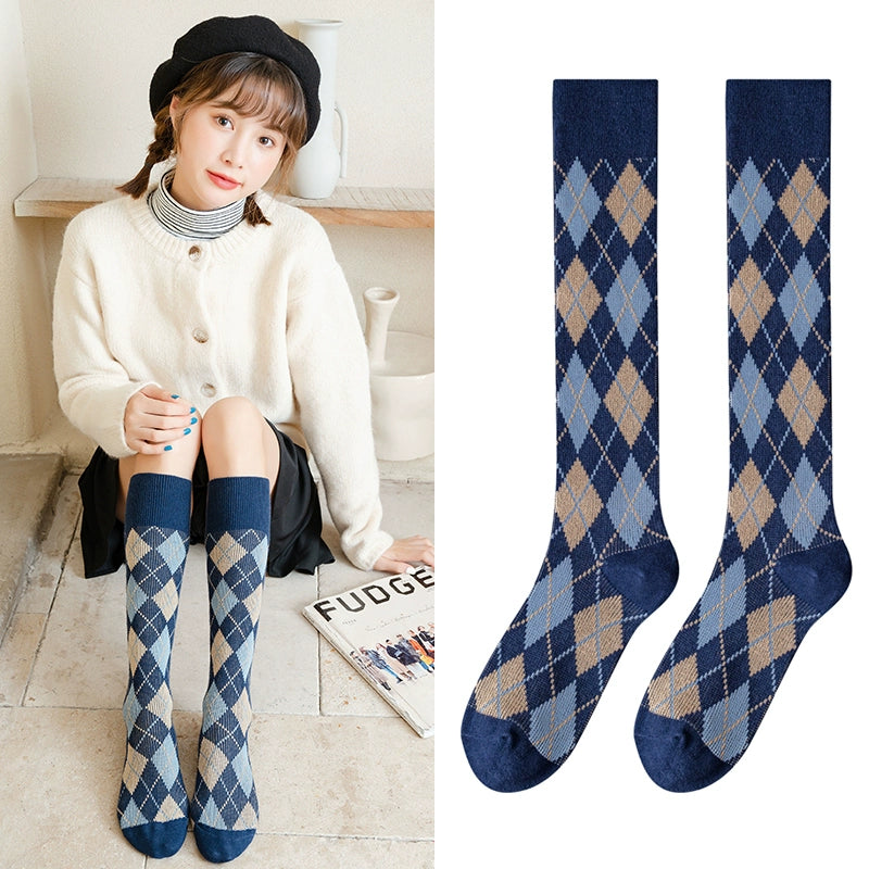British Preppy Style Knee High Socks