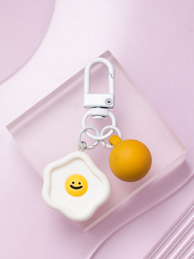 Macaron Smiley Face Keychain