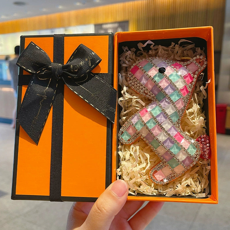 Full-diamond Pony Keychain