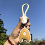 Leather Letter Keychain