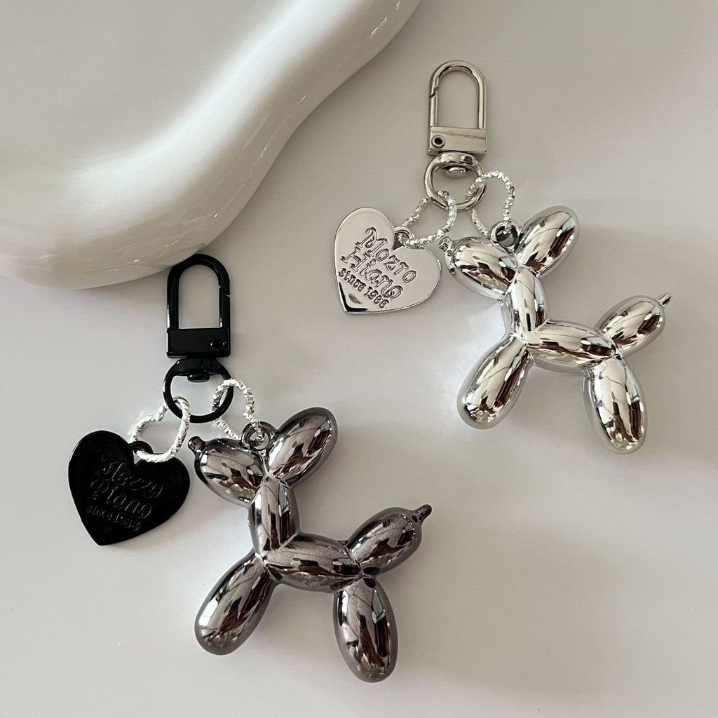 Mirrored Balloon Dog Keychain