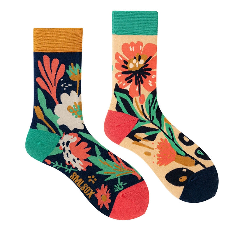 Mismatched Streetwear Crew Socks