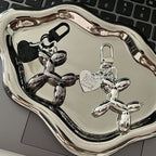 Mirrored Balloon Dog Keychain
