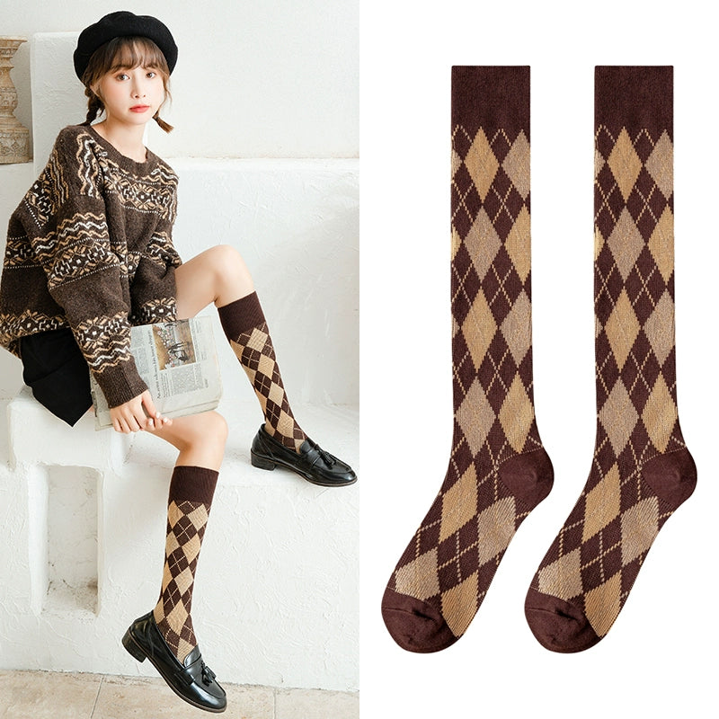 British Preppy Style Knee High Socks