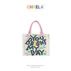 Vibrant Letter Print Tote Bag