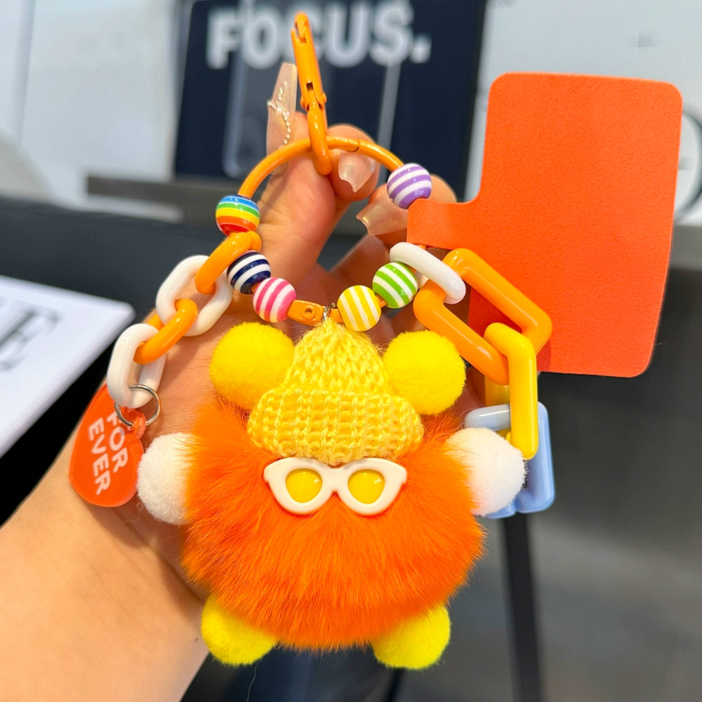 Plush Soot Ball Keychain