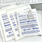 Aesthetic Blue Typography Paper Bags