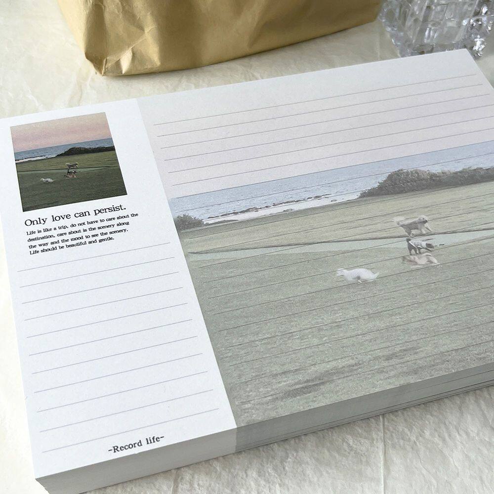 Ins Style British Landscape Tearable Writing Pad
