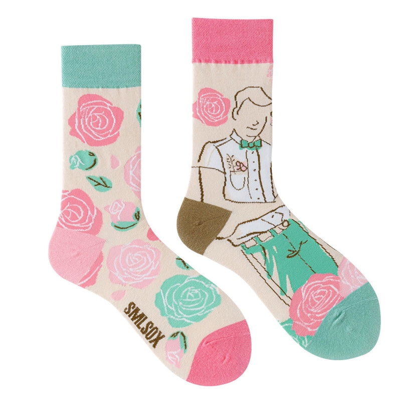 Mismatched Streetwear Crew Socks