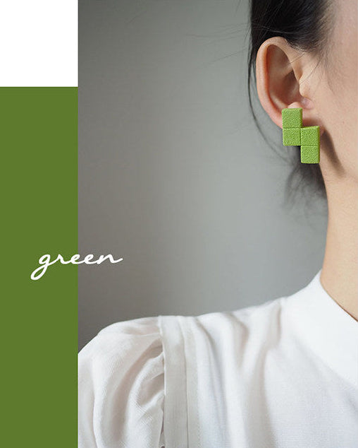 Tetris Block Stud Earrings