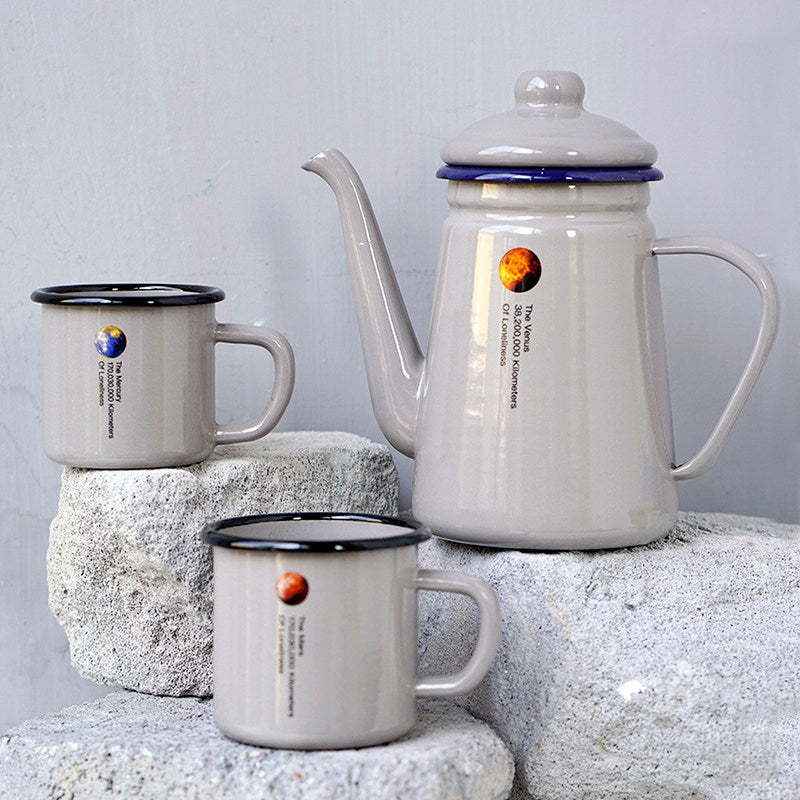 Retro Enamel Pour-Over Coffee Pot