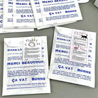 Aesthetic Blue Typography Paper Bags