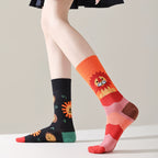 Mismatched Trendy Design Crew Socks