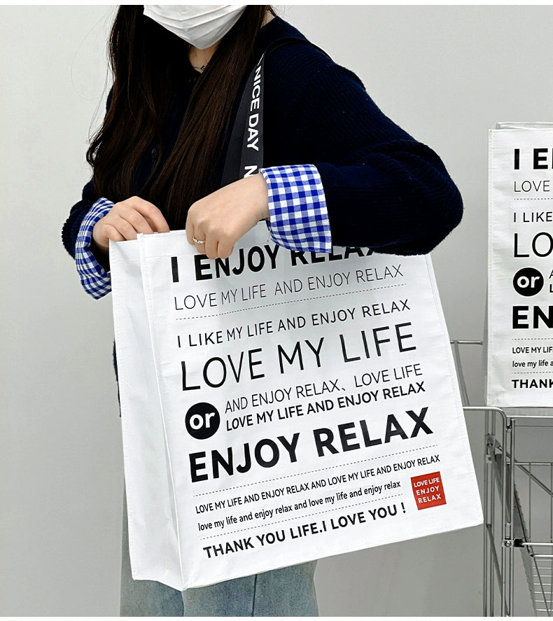 Oversized Woven Tote Bag