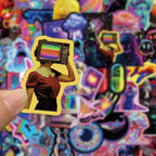 Cyberpunk Holographic Sticker Pack