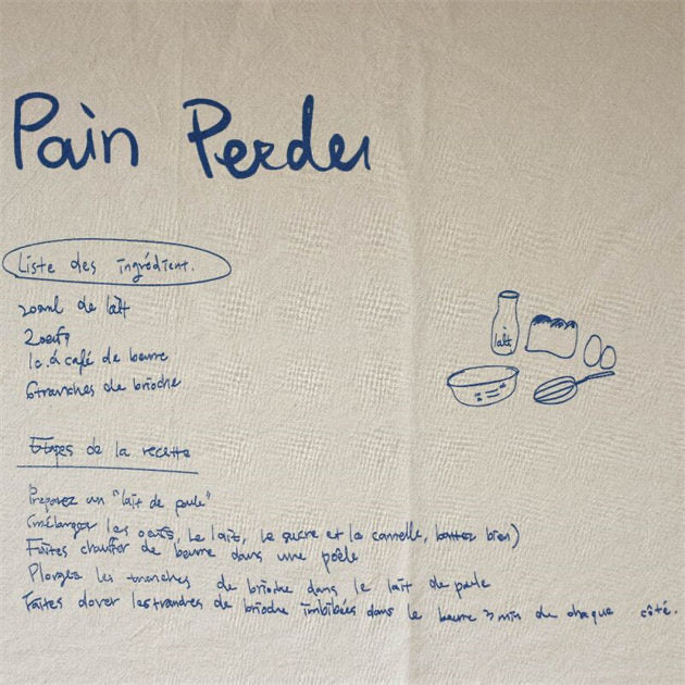 Aesthetic Ins Style French Script Placemat