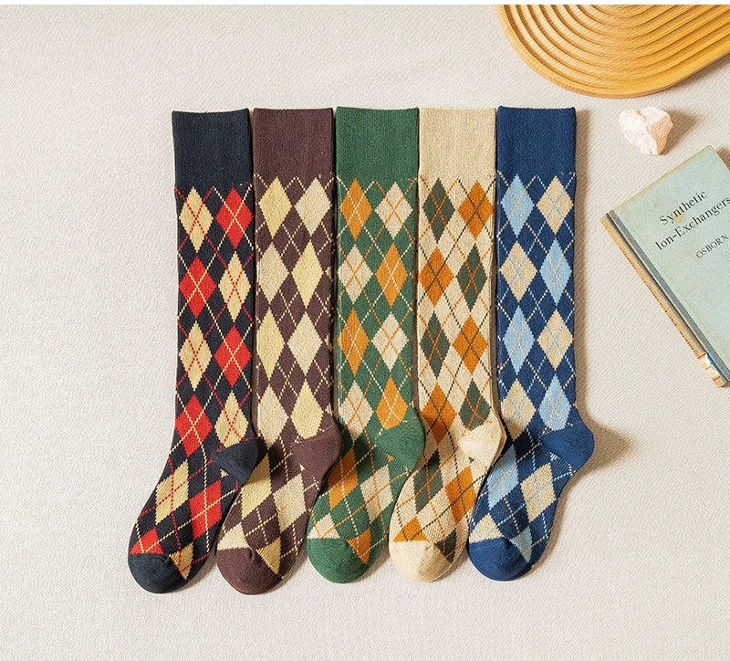 British Preppy Style Knee High Socks