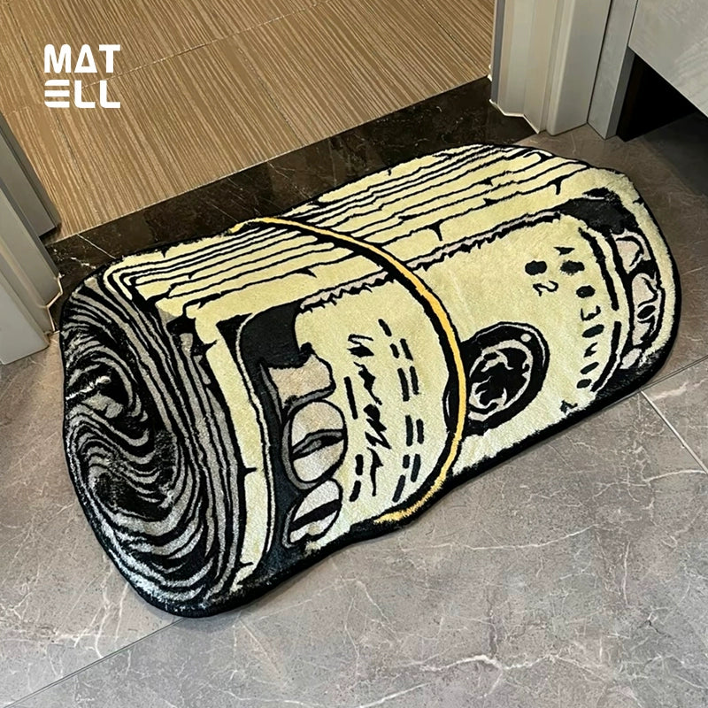 3D Stack of Money Rug