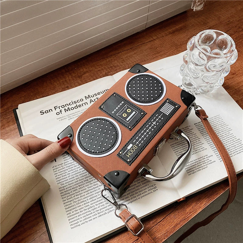 Retro Boombox Crossbody Bag