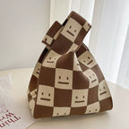 Retro Knit Fabric Mini Tote Bag