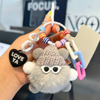 Plush Soot Ball Keychain