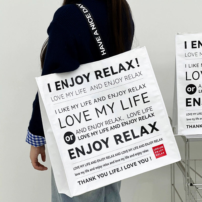 Oversized Woven Tote Bag