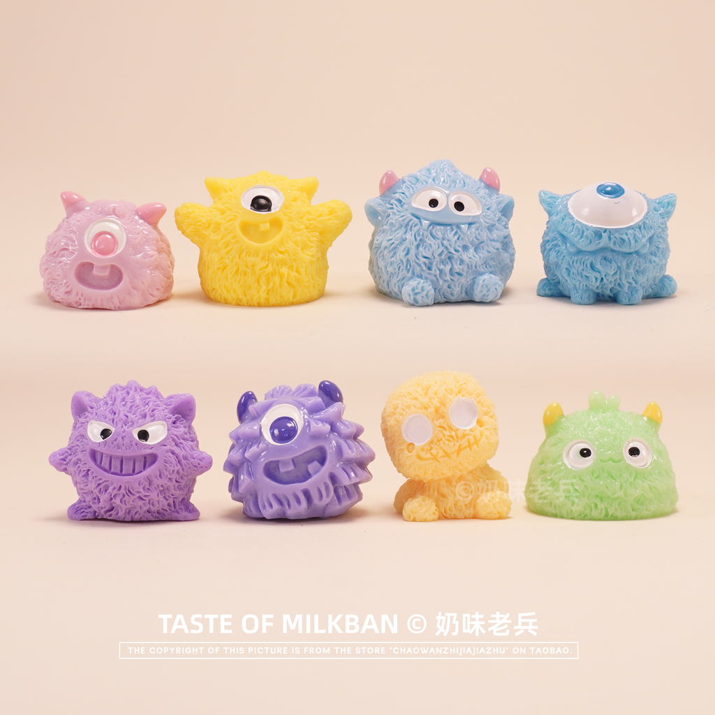 Hairy Monster Mini Figurine Set