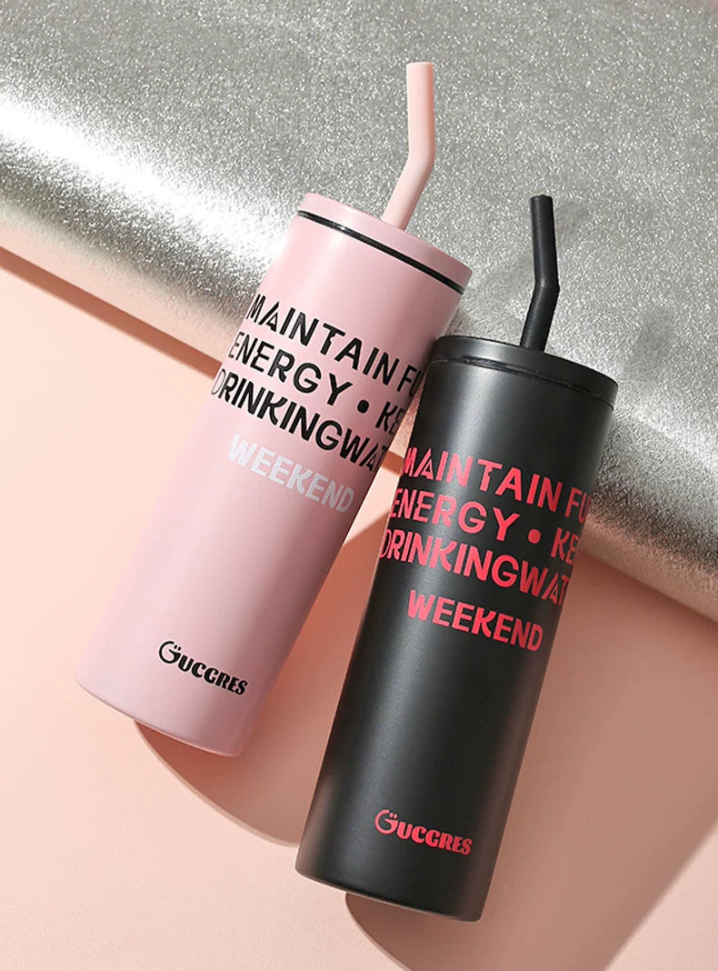 Sweet & Cool Style Straw Tumbler