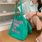 "NOBODY ONWS THE BEACH" Tote Bag