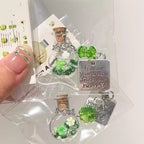 Ins-style Refreshing Four-leaf Clover Wishing Bottle Phone Charm