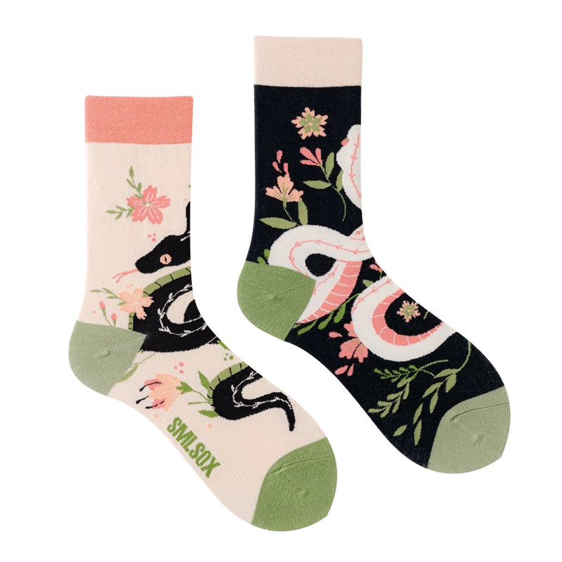 Mismatched Streetwear Crew Socks