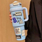 Graffiti & Sticker Large-Capacity Tumbler