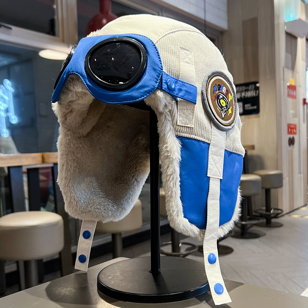 Retro Aviator Hat with Goggles