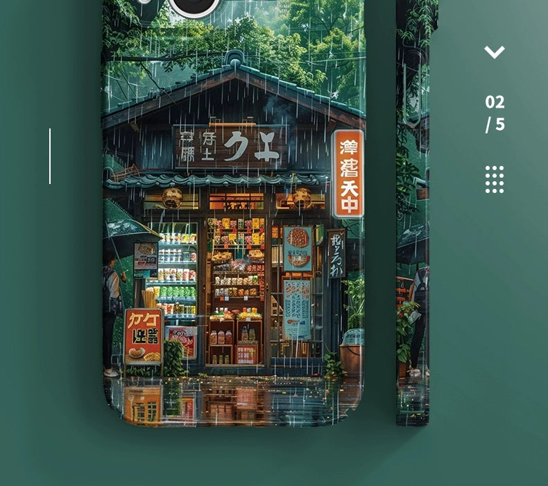 Japanese Rainy Street Phone Case