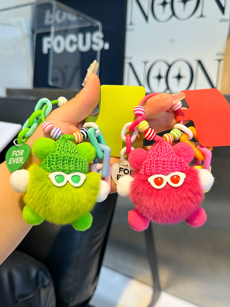 Plush Soot Ball Keychain