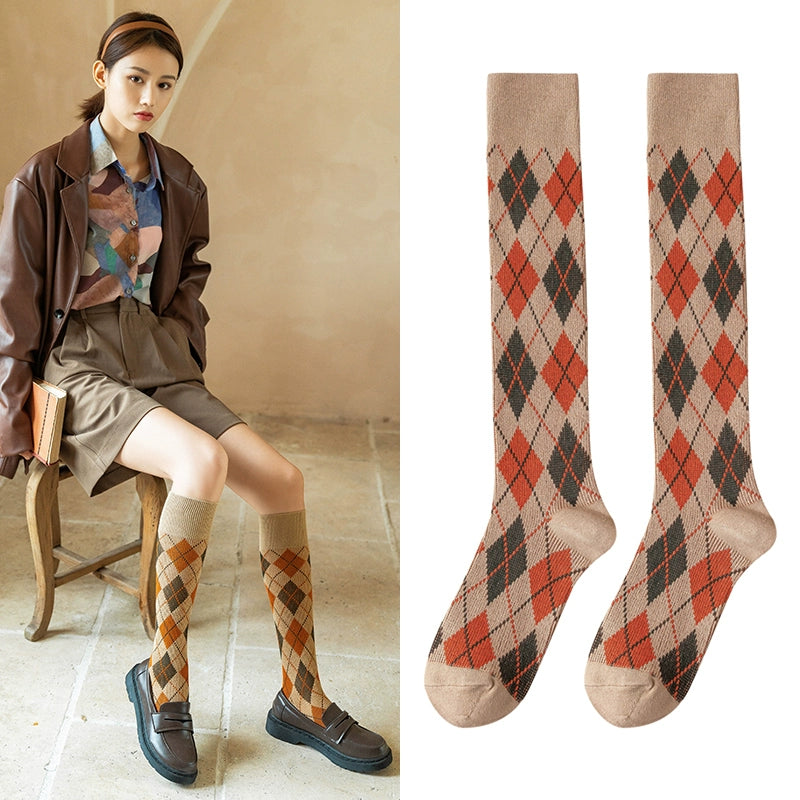 British Preppy Style Knee High Socks