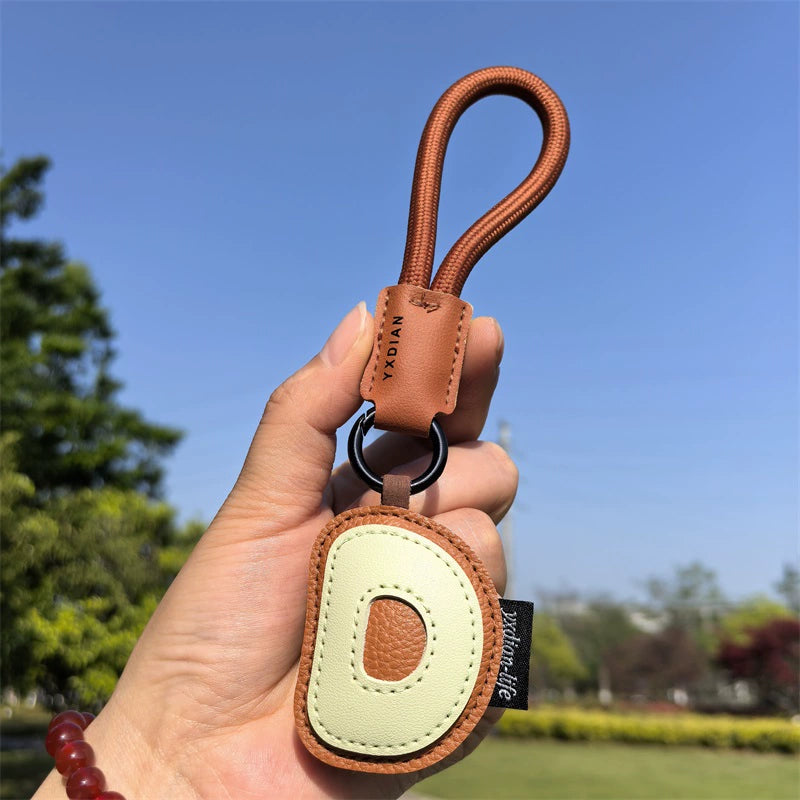 Leather Letter Keychain