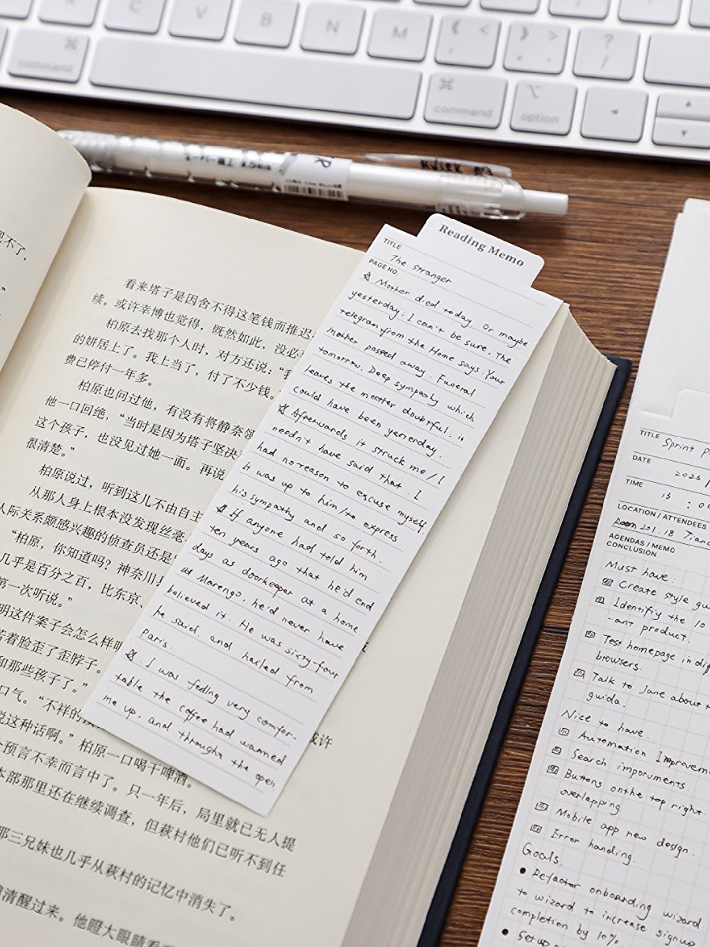 Japanese Style Minimalist Memo Pad Set