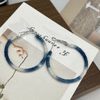 Handwoven Thread Hoop Earrings