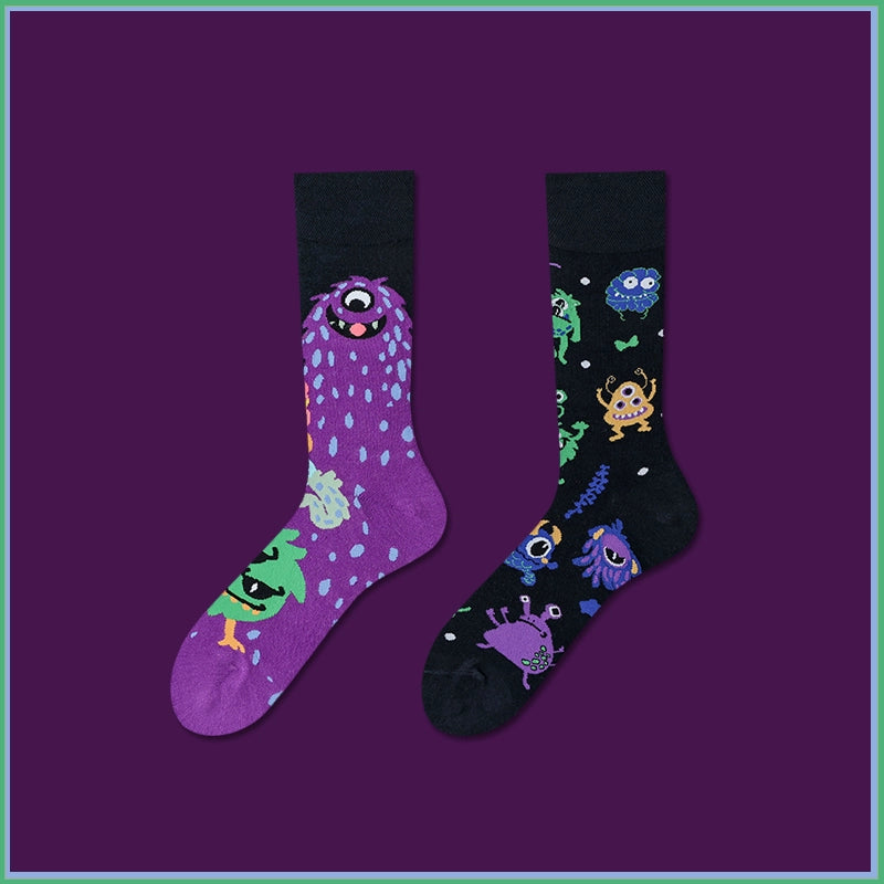 Mismatched Novelty Crew Socks