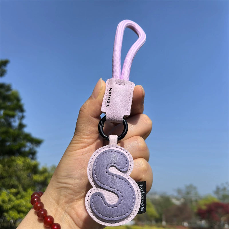 Leather Letter Keychain