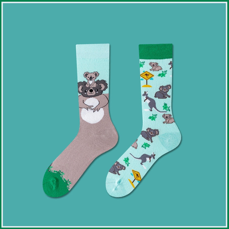 Mismatched Novelty Crew Socks