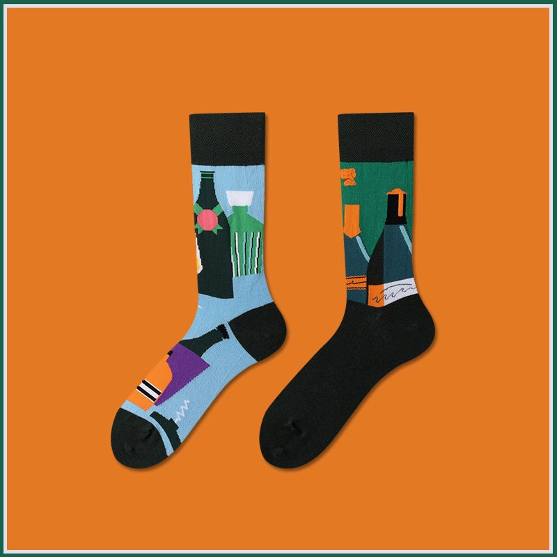 Mismatched Novelty Crew Socks