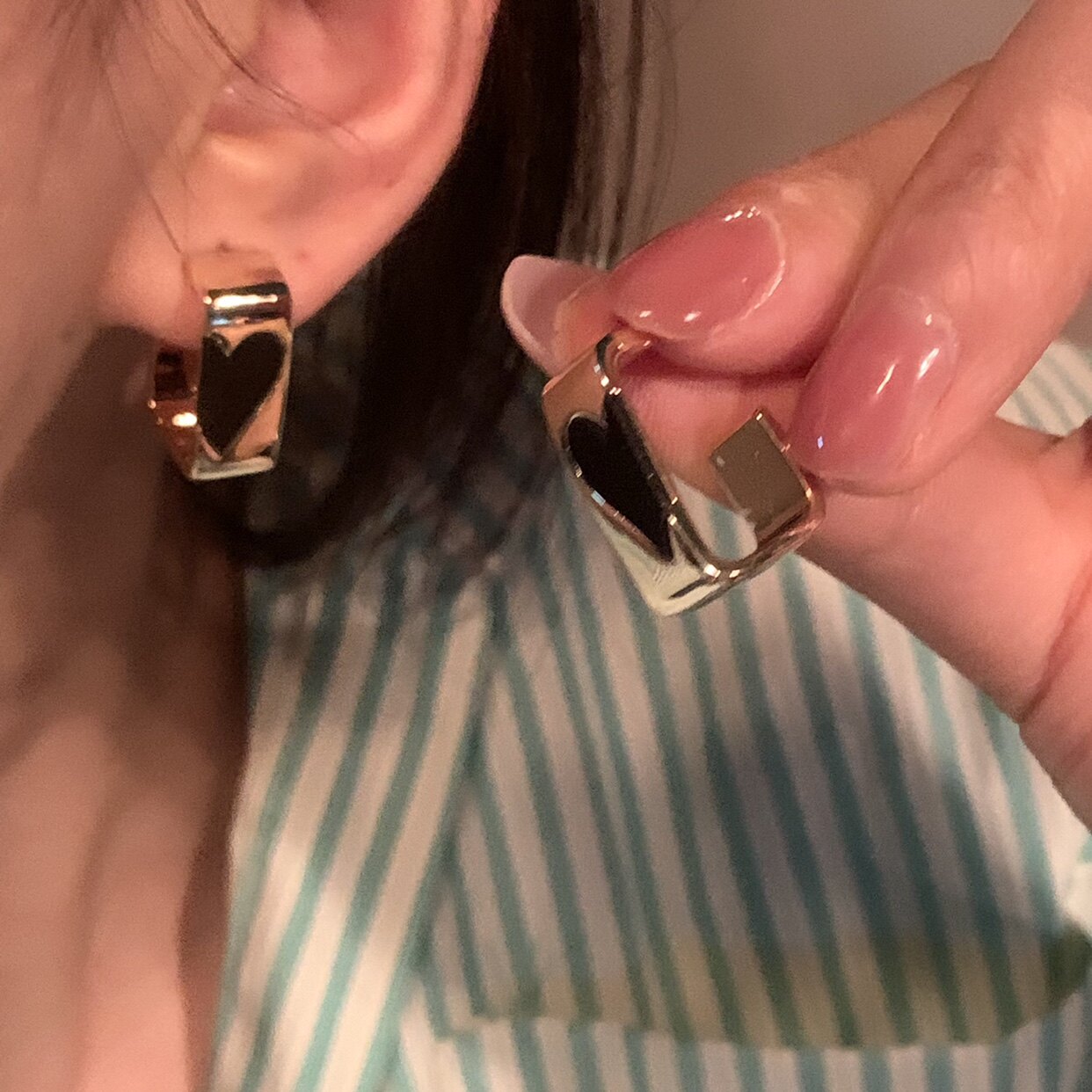 Elegant Heart Stud Earrings