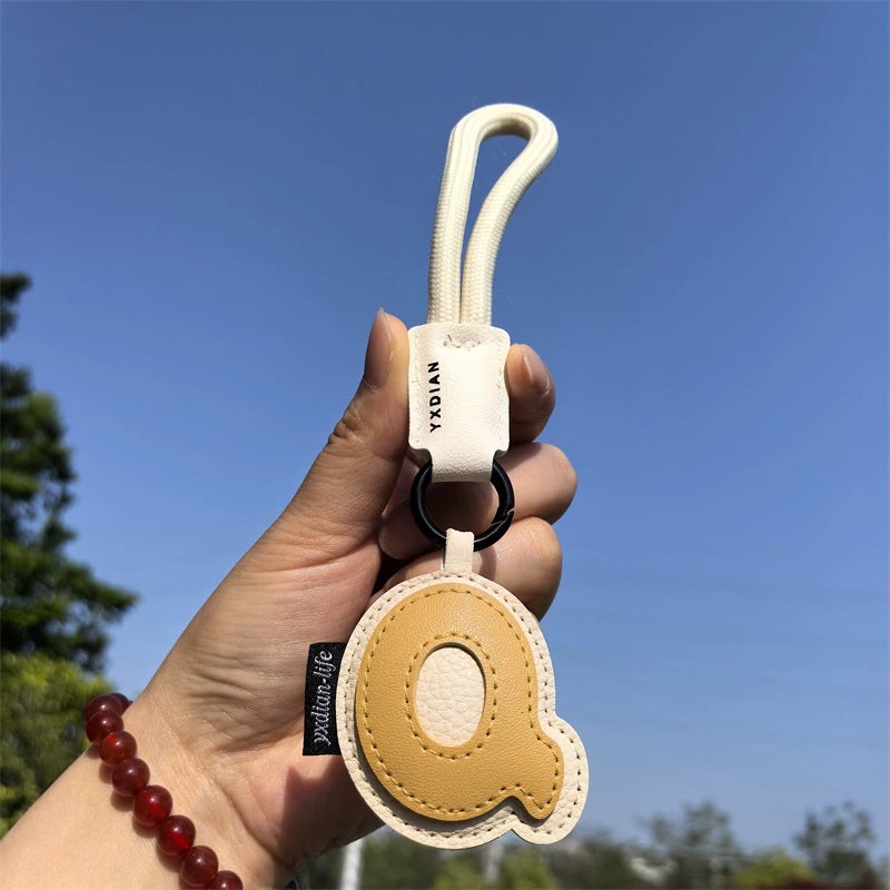 Leather Letter Keychain